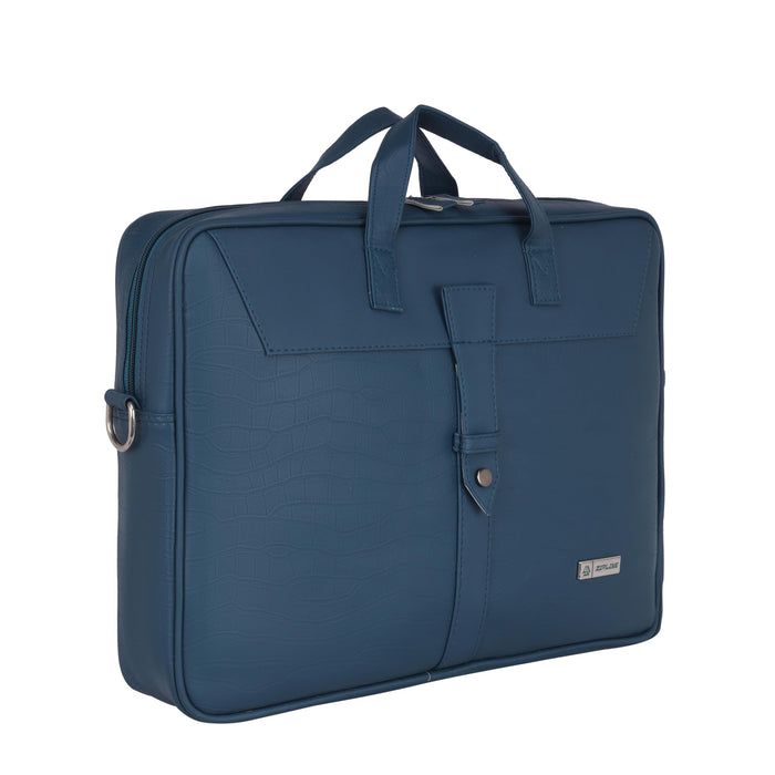 Zipline Office Faux Leather laptop bag for Men - Fits 14/15/15.6 inch Tablet/Laptop Messenger Bags For Mens (1-Blue Bag)