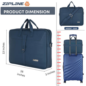 Zipline Office Faux Leather laptop bag for Men - Fits 14/15/15.6 inch Tablet/Laptop Messenger Bags For Mens (1-Blue Bag)
