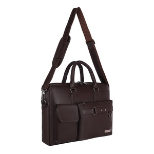 Zipline Laptop bags for men office use | Faux Leather laptop bag for Man - Fits 14/15/15.6 inch Macbook/Macbook Pro/Tablet/Laptop office Bags For Mens (1-Black Bag)