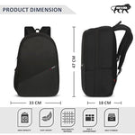 Zipline Backpack bag for Men Women 24L casual laptop bag 15.6 inch office bag for men Water resistant Sleek Smart bag for boys (1-Balack Bag) (Copy) (Copy)