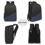 Zipline Backpack bag for Men Women 24L casual laptop bag 15.6 inch office bag for men Water resistant Sleek Smart bag for boys (1-Balack Bag) (Copy)