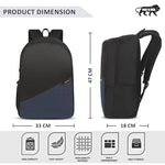 Zipline Backpack bag for Men Women 24L casual laptop bag 15.6 inch office bag for men Water resistant Sleek Smart bag for boys (1-Balack Bag) (Copy)