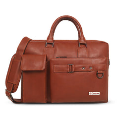Zipline Laptop bags for men office use | Faux Leather laptop bag for Man - Fits 14/15/15.6 inch Macbook/Macbook Pro/Tablet/Laptop office Bags For Mens (1-Black Bag)