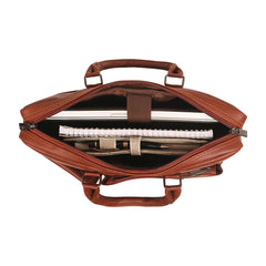 Zipline Laptop bags for men office use | Faux Leather laptop bag for Man - Fits 14/15/15.6 inch Macbook/Macbook Pro/Tablet/Laptop office Bags For Mens (1-Black Bag)