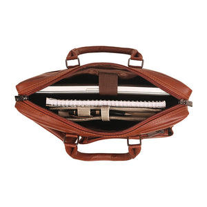 Zipline Laptop bags for men office use | Faux Leather laptop bag for Man - Fits 14/15/15.6 inch Macbook/Macbook Pro/Tablet/Laptop office Bags For Mens (1-Black Bag)
