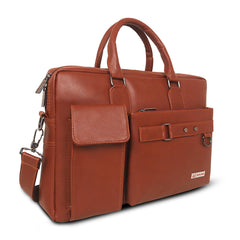 Zipline Laptop bags for men office use | Faux Leather laptop bag for Man - Fits 14/15/15.6 inch Macbook/Macbook Pro/Tablet/Laptop office Bags For Mens (1-Black Bag)